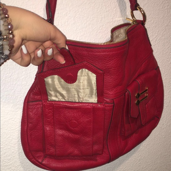 ralph lauren red purse - Picture 3 of 5
